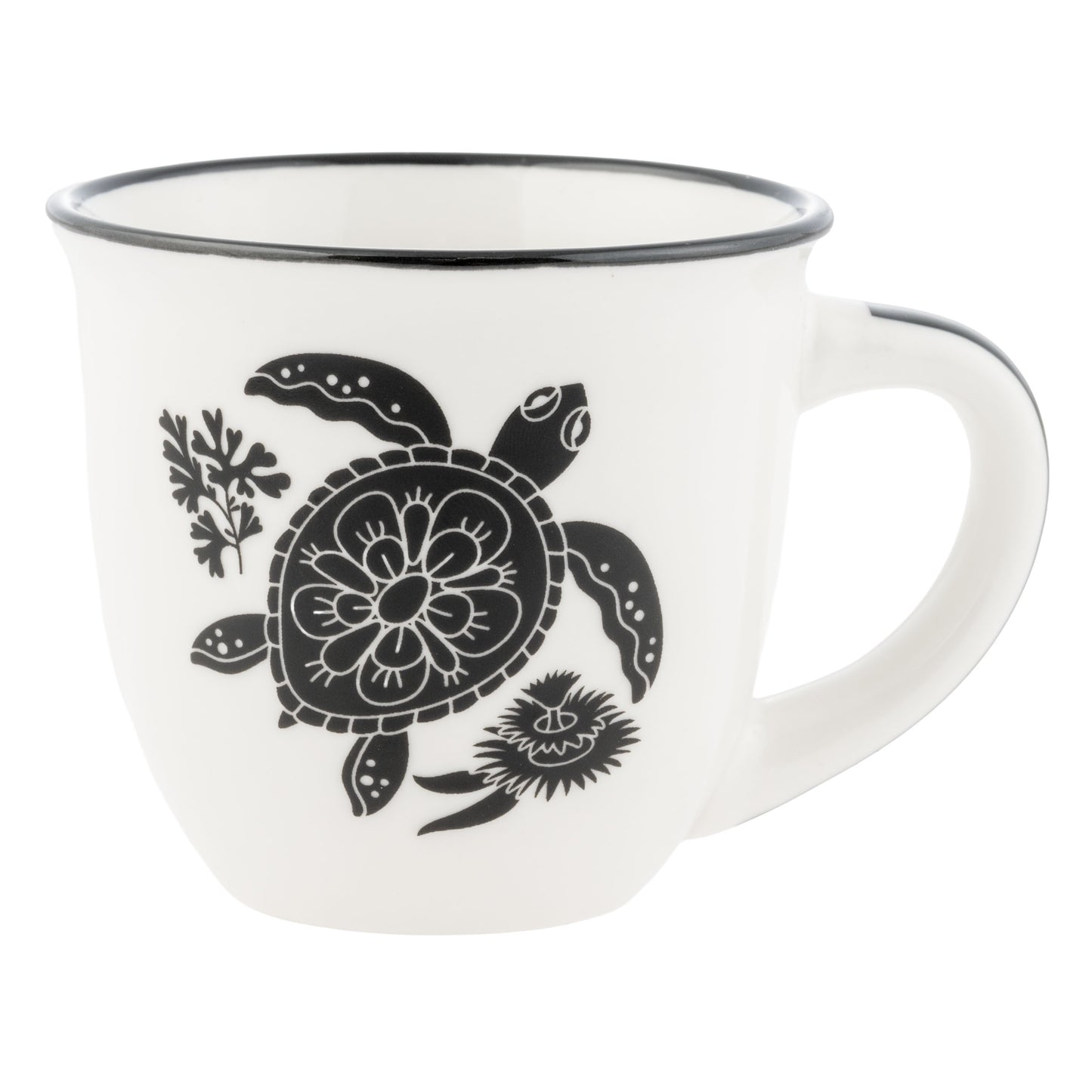 Turtle Boho B&W Espresso Mug