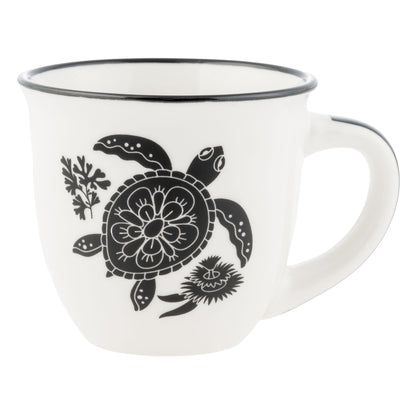 Turtle Boho B&W Espresso Mug