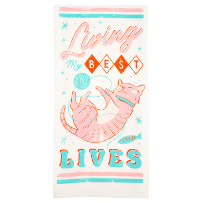 Cat Diner Tea Towel