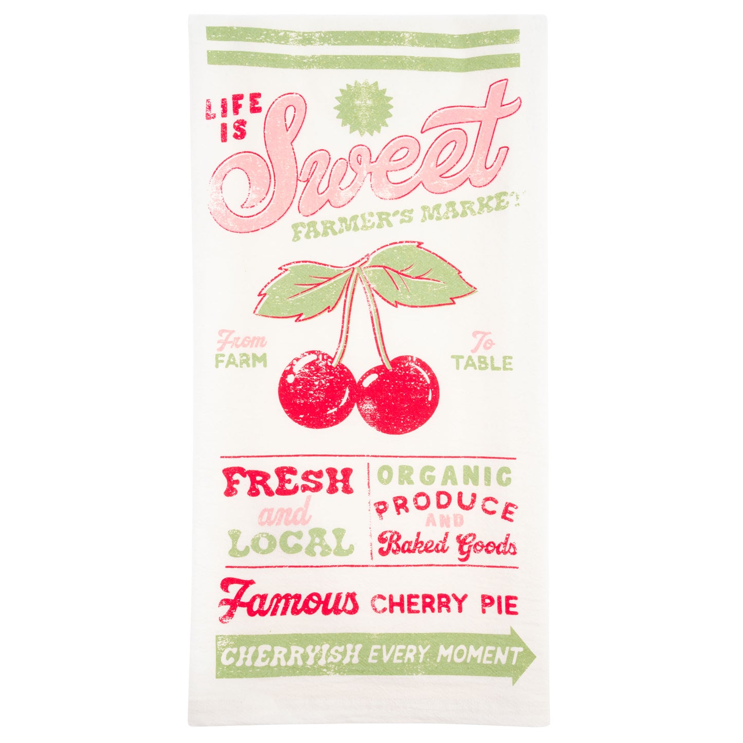 Cherry Diner Tea Towel