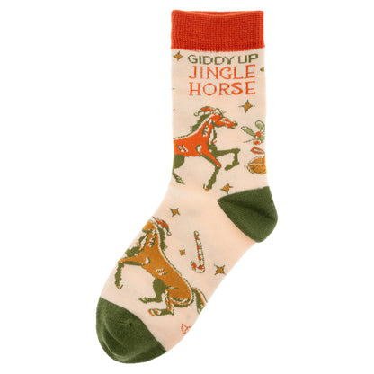 Jingle Horse Holiday Socks