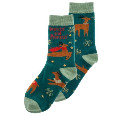 Reindeer Holiday Socks
