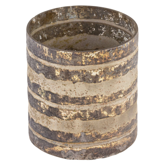 Medium Straight Rustic Mercury Glass Votive