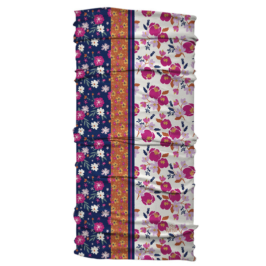 Plum Split Floral Wide Headband