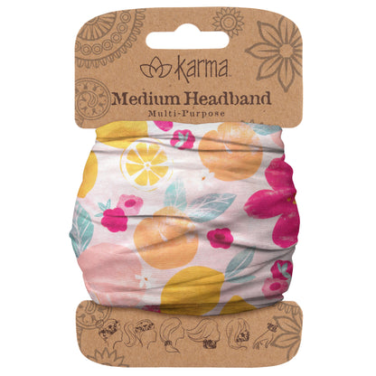 Fruit Medium Headband packaged view. 