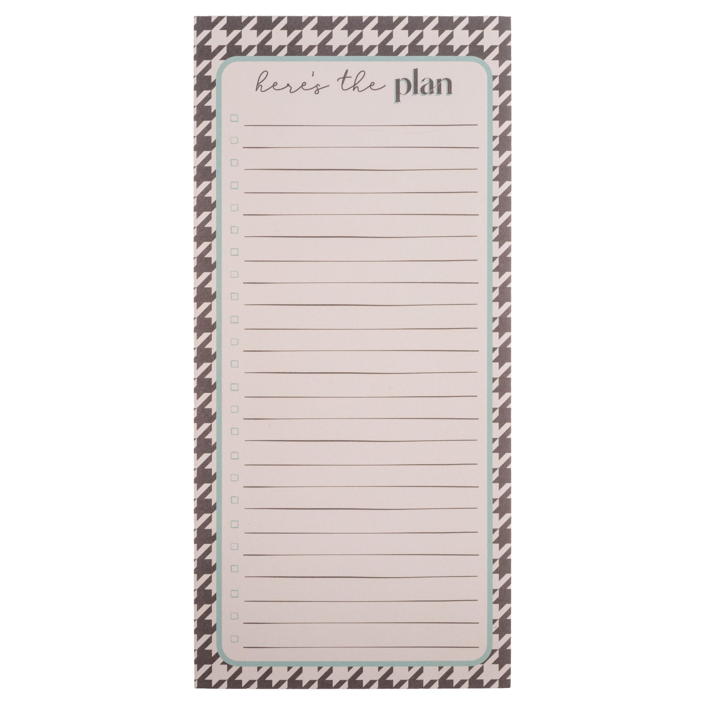 Houndstooth Long Magnetic Notepad