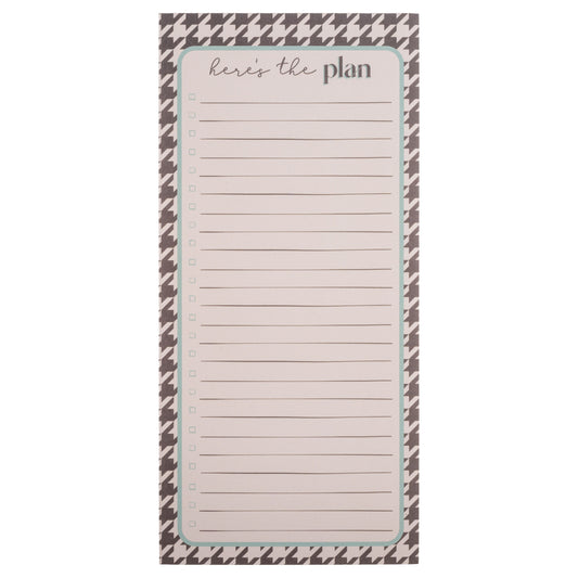 Houndstooth Long Magnetic Notepad