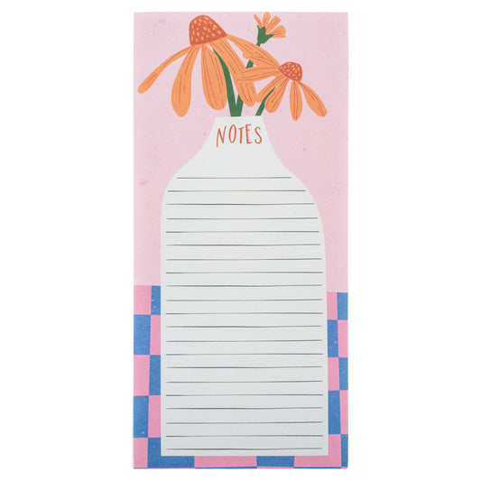 Flower Vase Long Magnetic Notepad