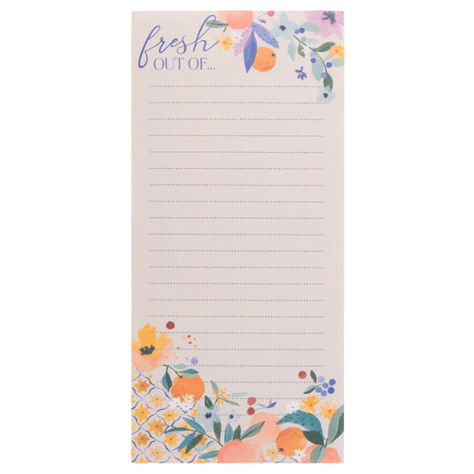 Fruit Long Magnetic Notepad