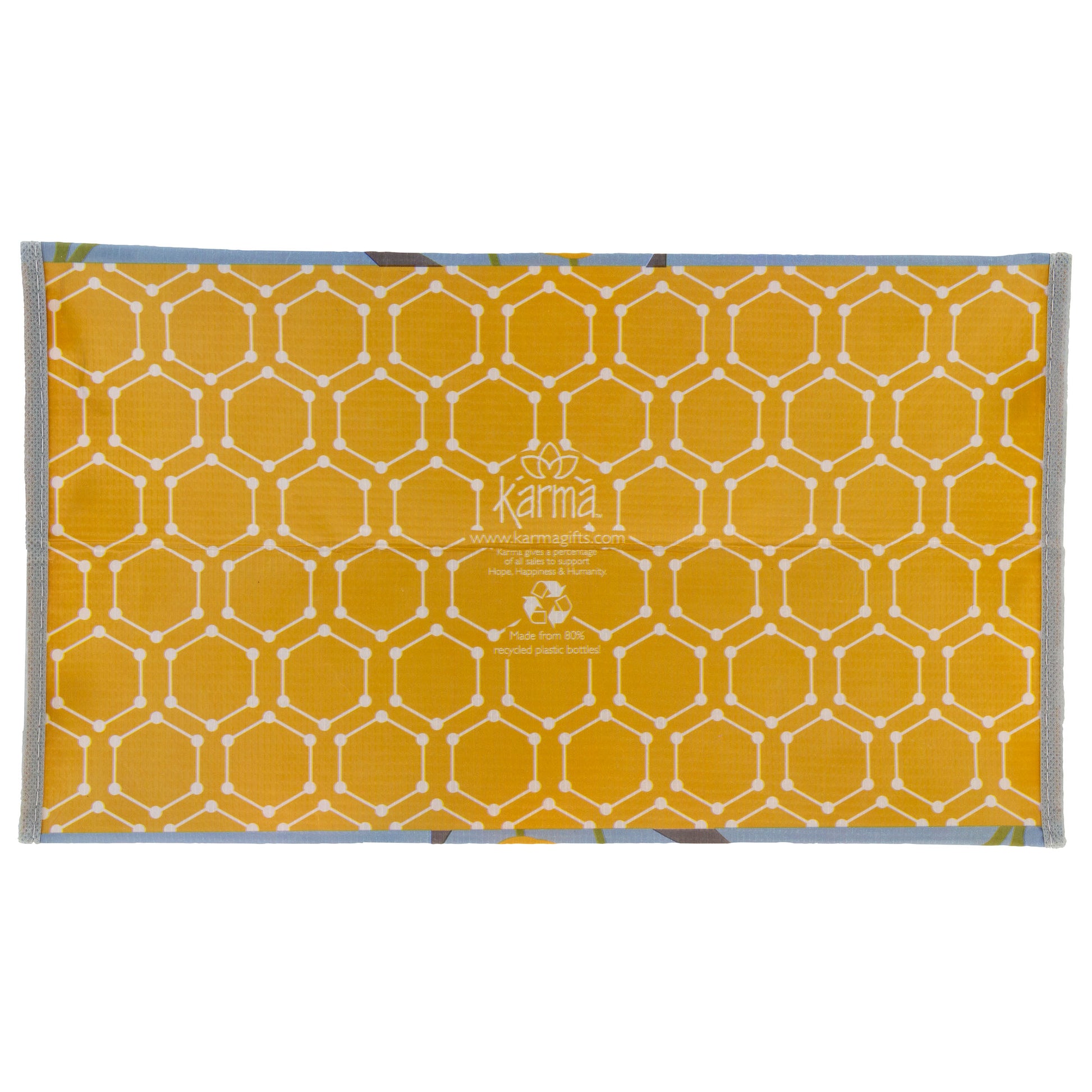 Bee Recycled Large Gift Bag bottom view. 