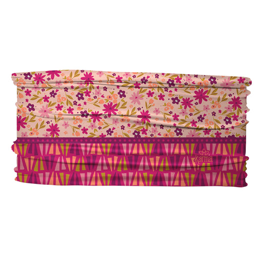 Peach Split Floral Thin Headband