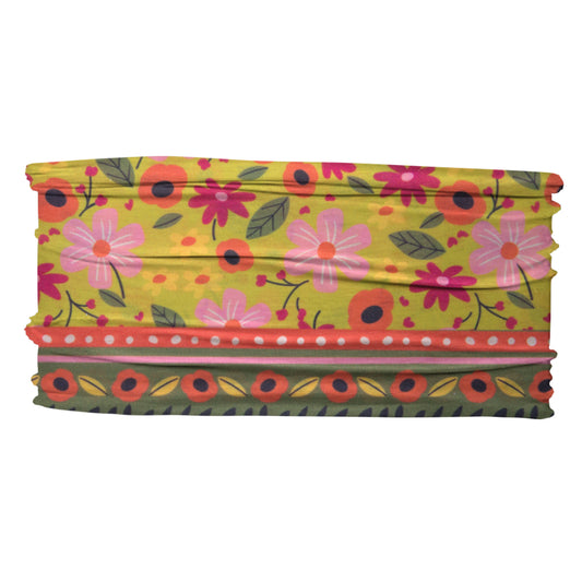 Lime Floral Thin Headband
