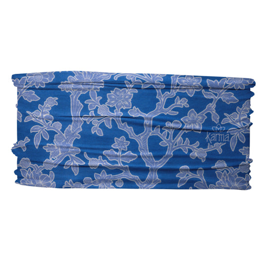 Blue Floral Thin Headbands