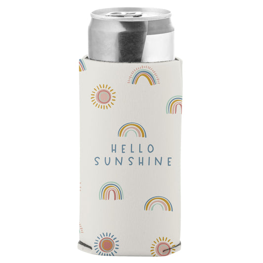 Rainbow Slim Can Cooler with can 