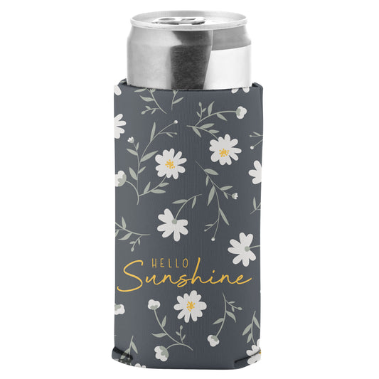 Hello Sunshine Slim Can Cooler with can. 