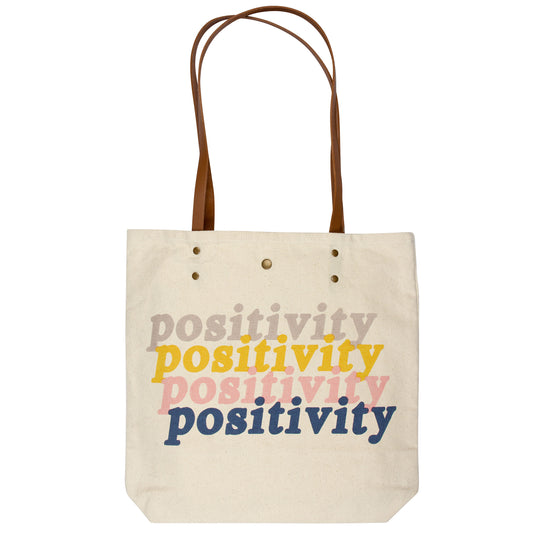 Positivity Cotton Canvas Book Bags
