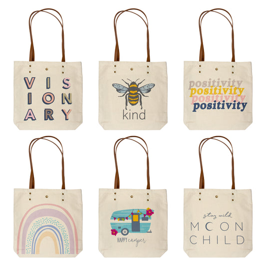 Canvas Book Bag Assortment.