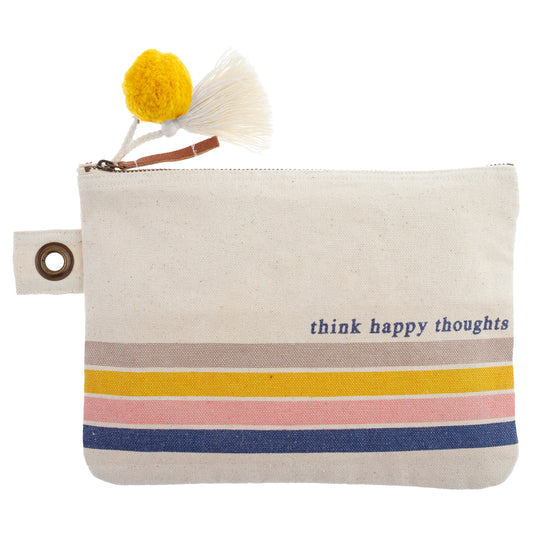 Happy Thoughts Cotton Canvas Carry All