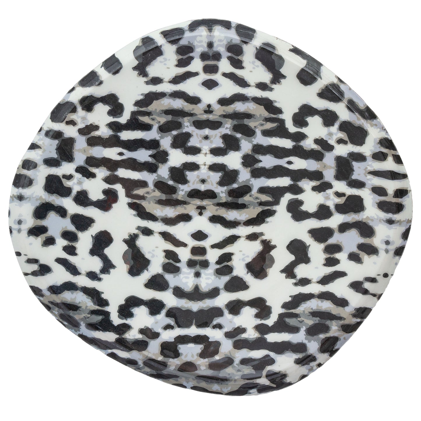 Leopard Enamel Tray Set leopard tray view. 