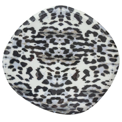 Leopard Enamel Tray Set leopard tray view. 