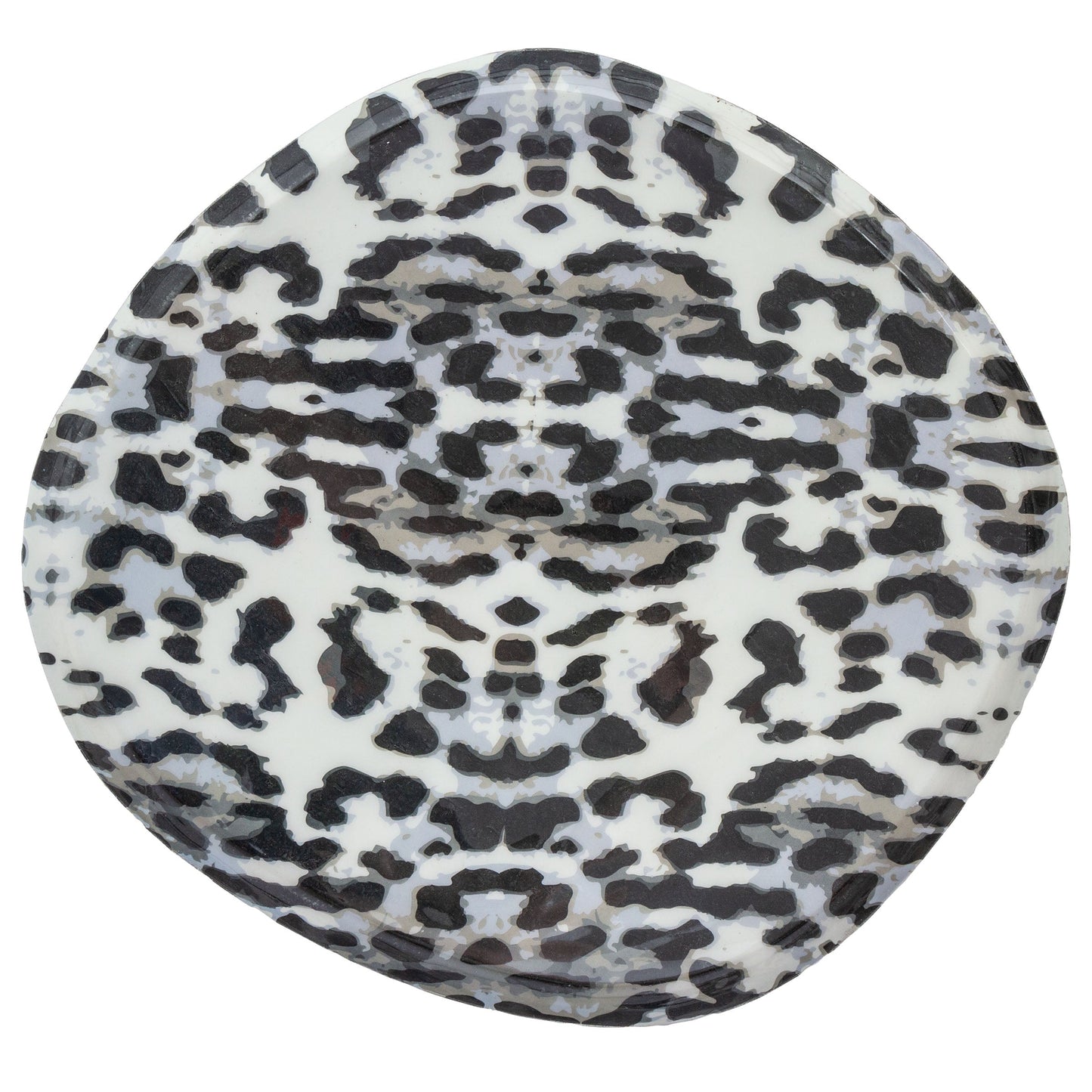 Leopard Enamel Tray Set leopard tray view. 
