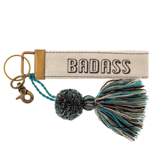 Badass Canvas Tassel Keychain