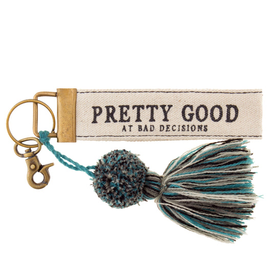 Pretty Good Canvas Tassel Keychain