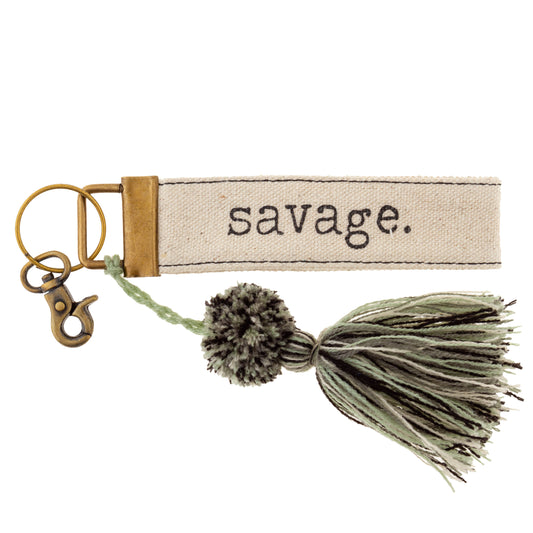 Savage Canvas Tassel Keychain