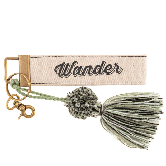 Wander Canvas Tassel Keychain