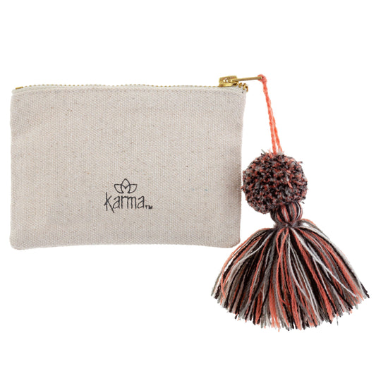 Cheers Canvas Tassel Card Holder