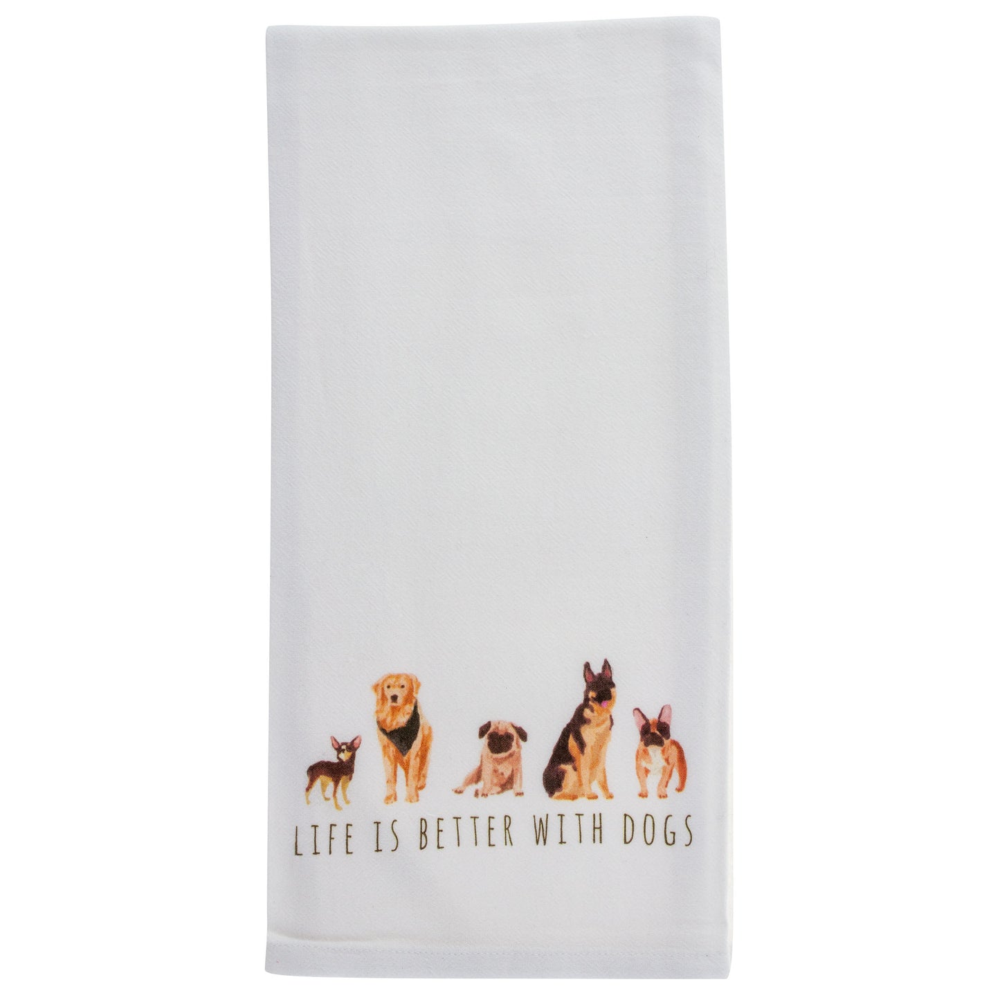 Dog Cotton Tea Towel w/ Cutting Board