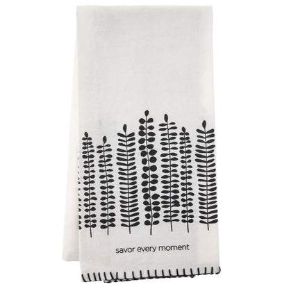 Savor Every Moment Modern Farmhouse Tea Towel Set of 2 savor every moment tea towel view. 