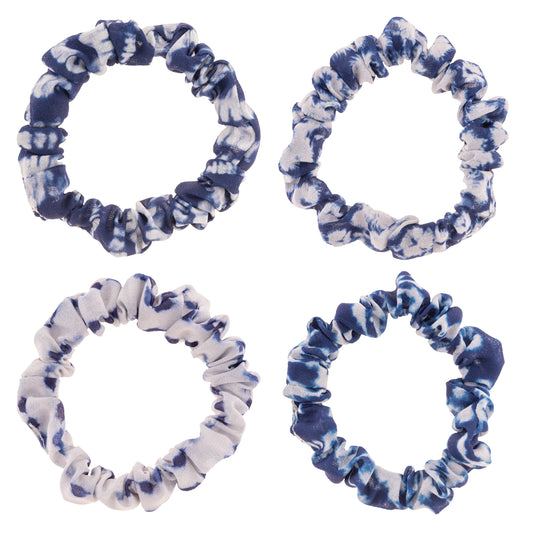 Indigo Blue Slim Scrunchies