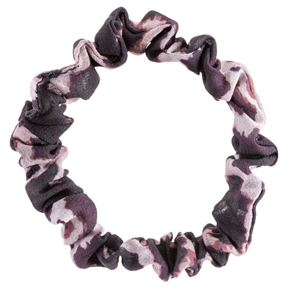 Leopard Slim Scrunchies black and white scrunchie view. 