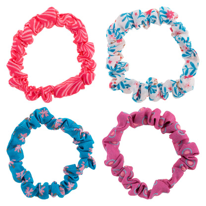 Blush Floral Slim Scrunchies