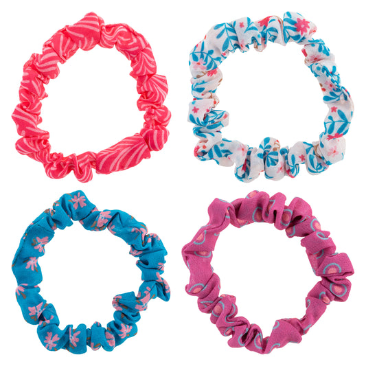 Blush Floral Slim Scrunchies