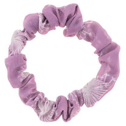 Lilac Slim Scrunchies purple and white lined scrunchie view. 