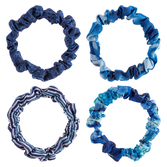 Blue Oasis Slim Scrunchies