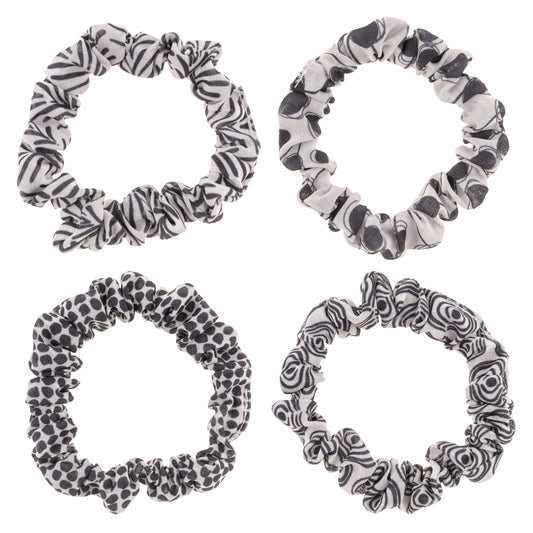 Ink Floral Slim Scrunchies