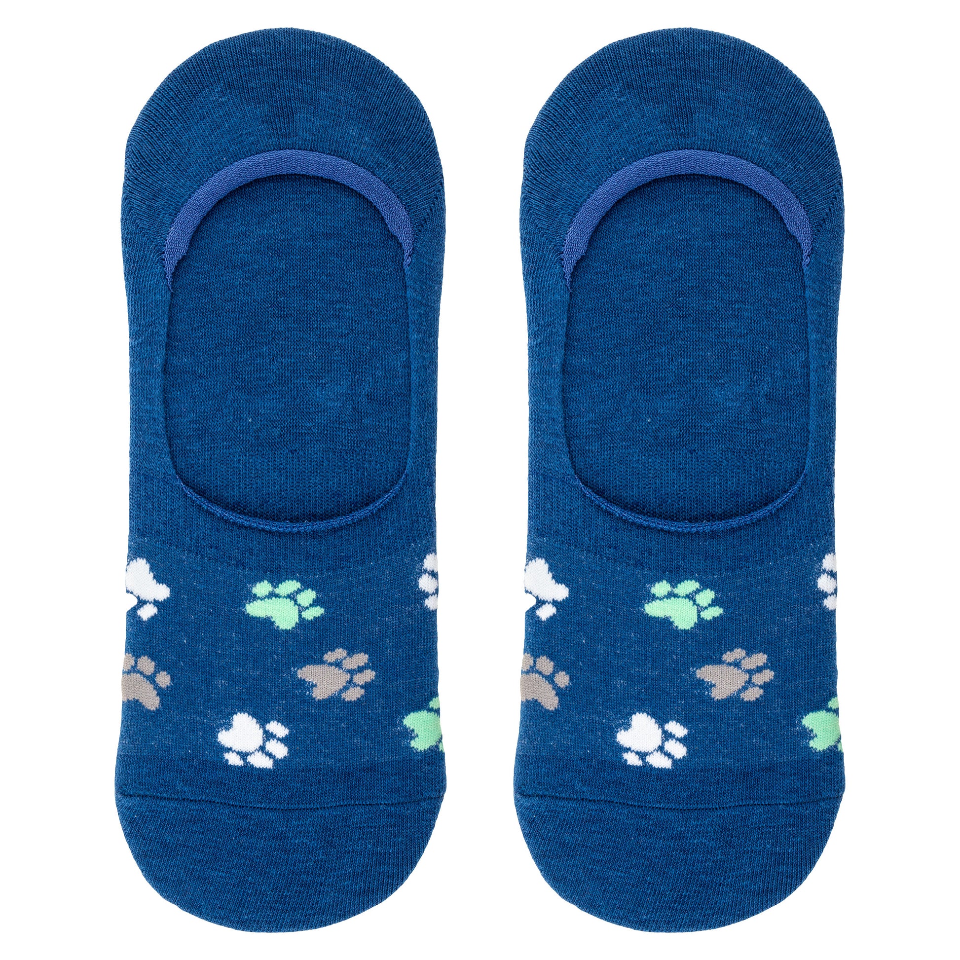 Dog No Show Socks blue paws socks view. 