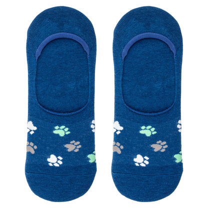 Dog No Show Socks blue paws socks view. 
