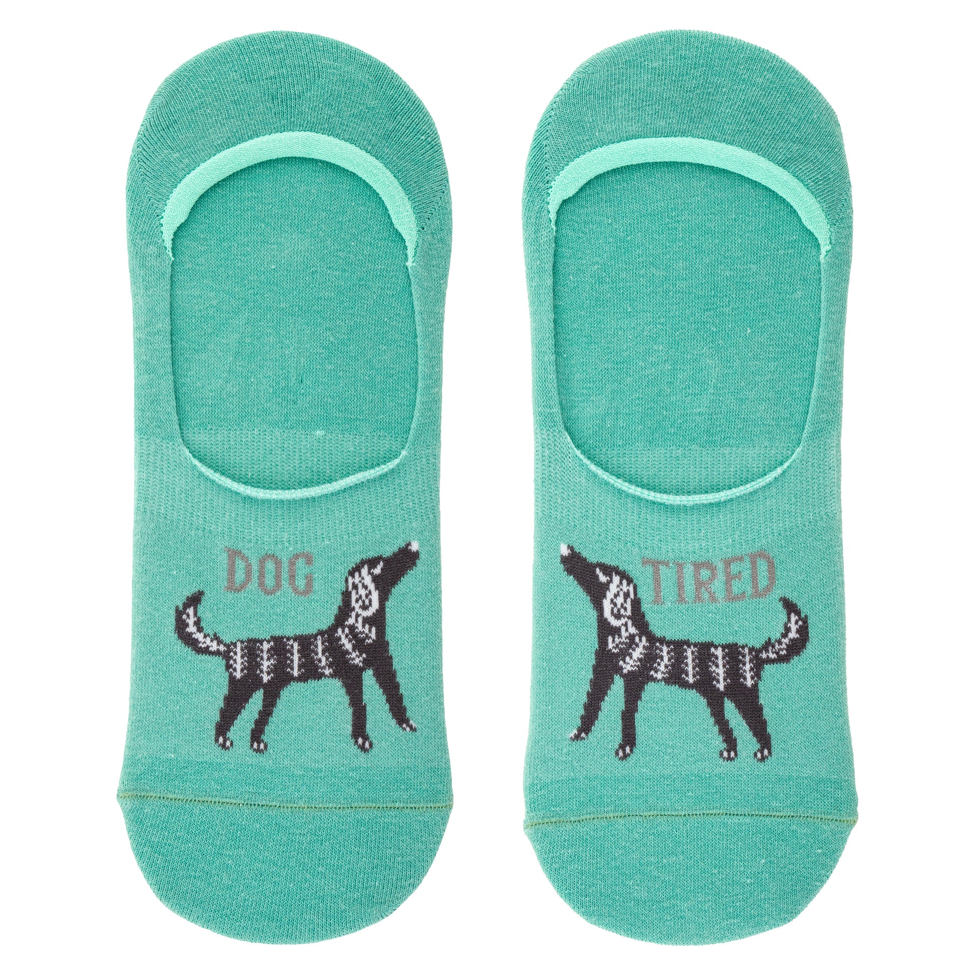 Dog No Show Socks blue dog socks view. 