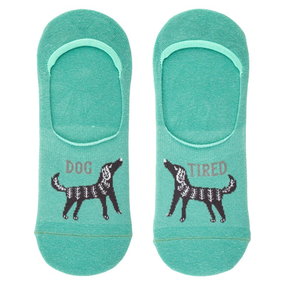 Dog No Show Socks blue dog socks view. 