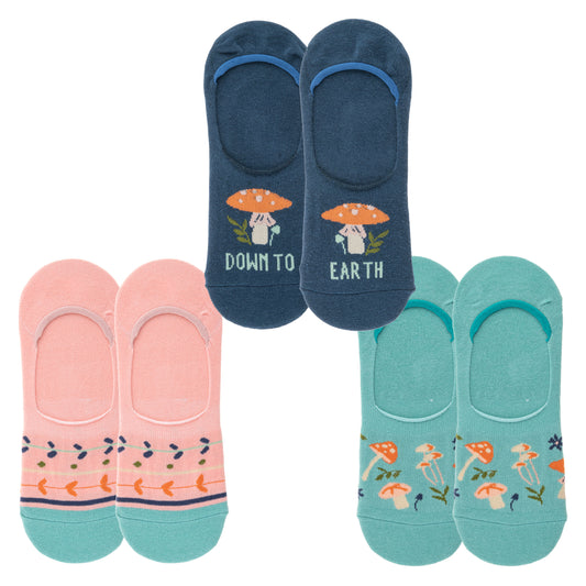 Mushroom No Show Socks