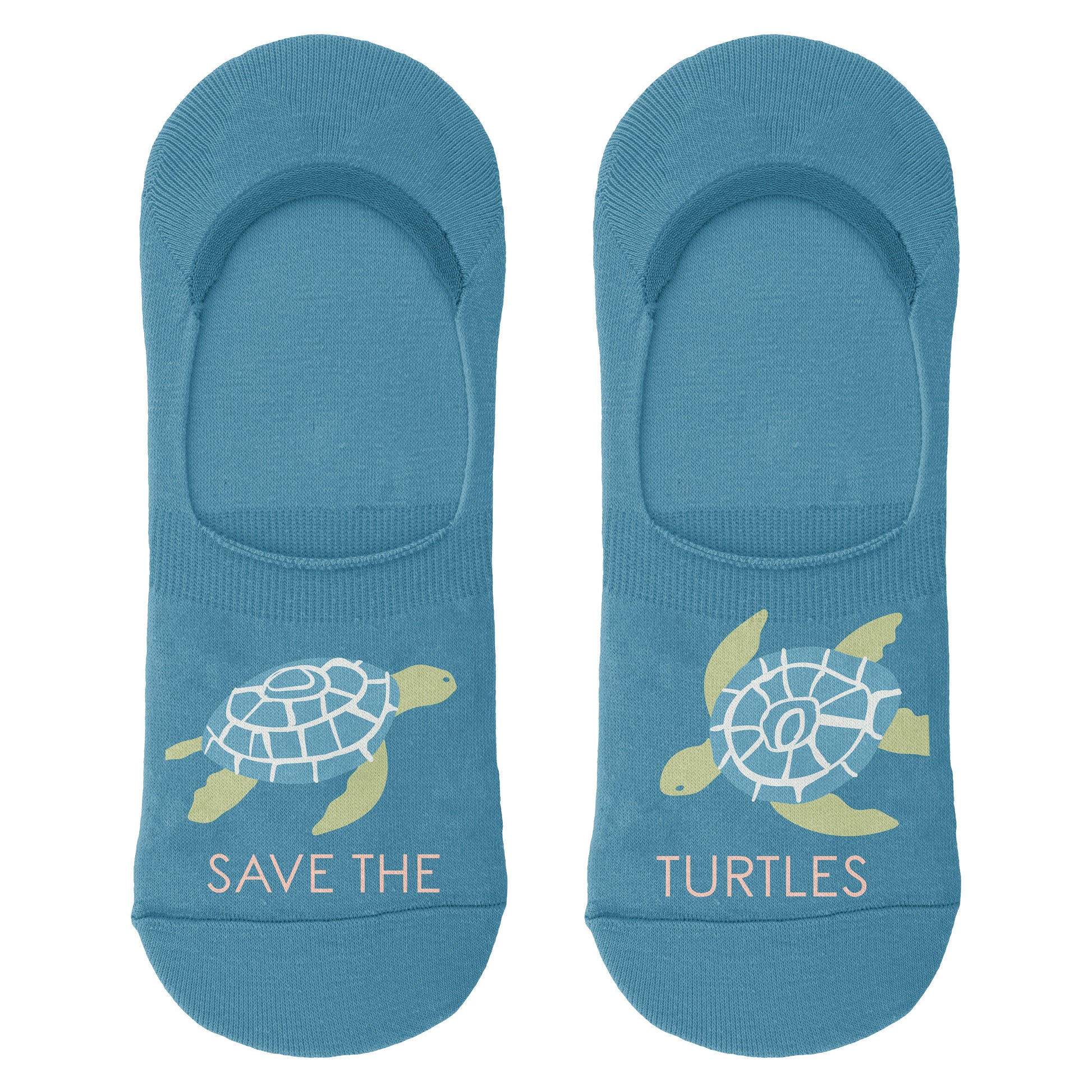 Turtle No Show Socks turtle sock view. 