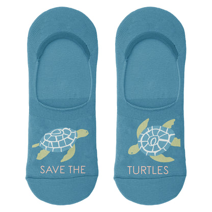 Turtle No Show Socks turtle sock view. 