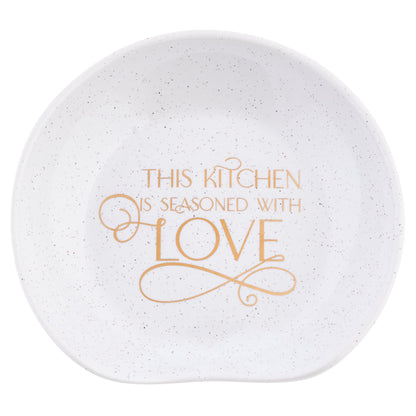 The Kitchen is Seasoned Chic Spoon Rest