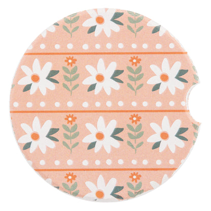 Boots Car Coasters floral coaster view. 