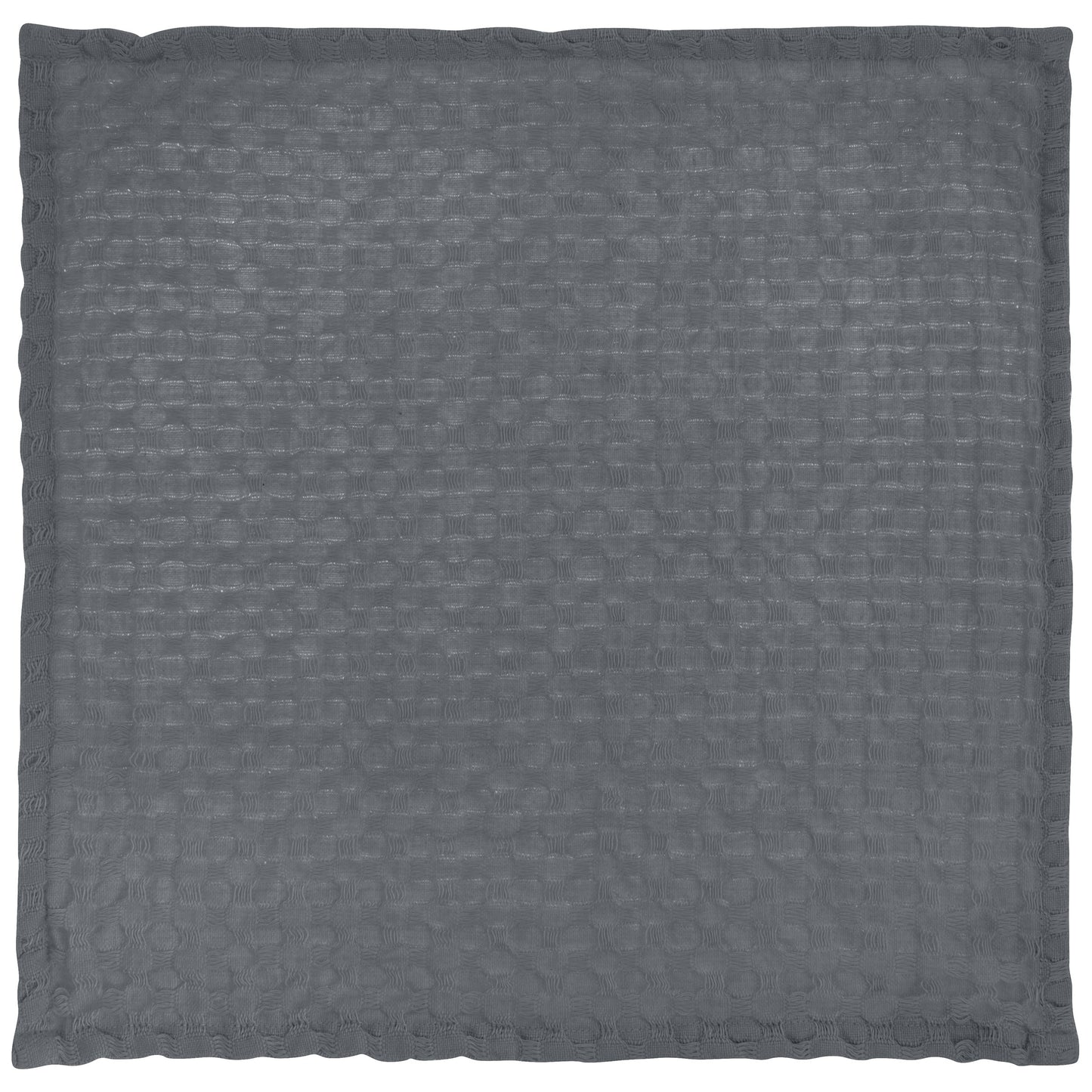 Home Waffle Weave Dishcloth Set With Canvas Holder dark gray dishcloth view. 