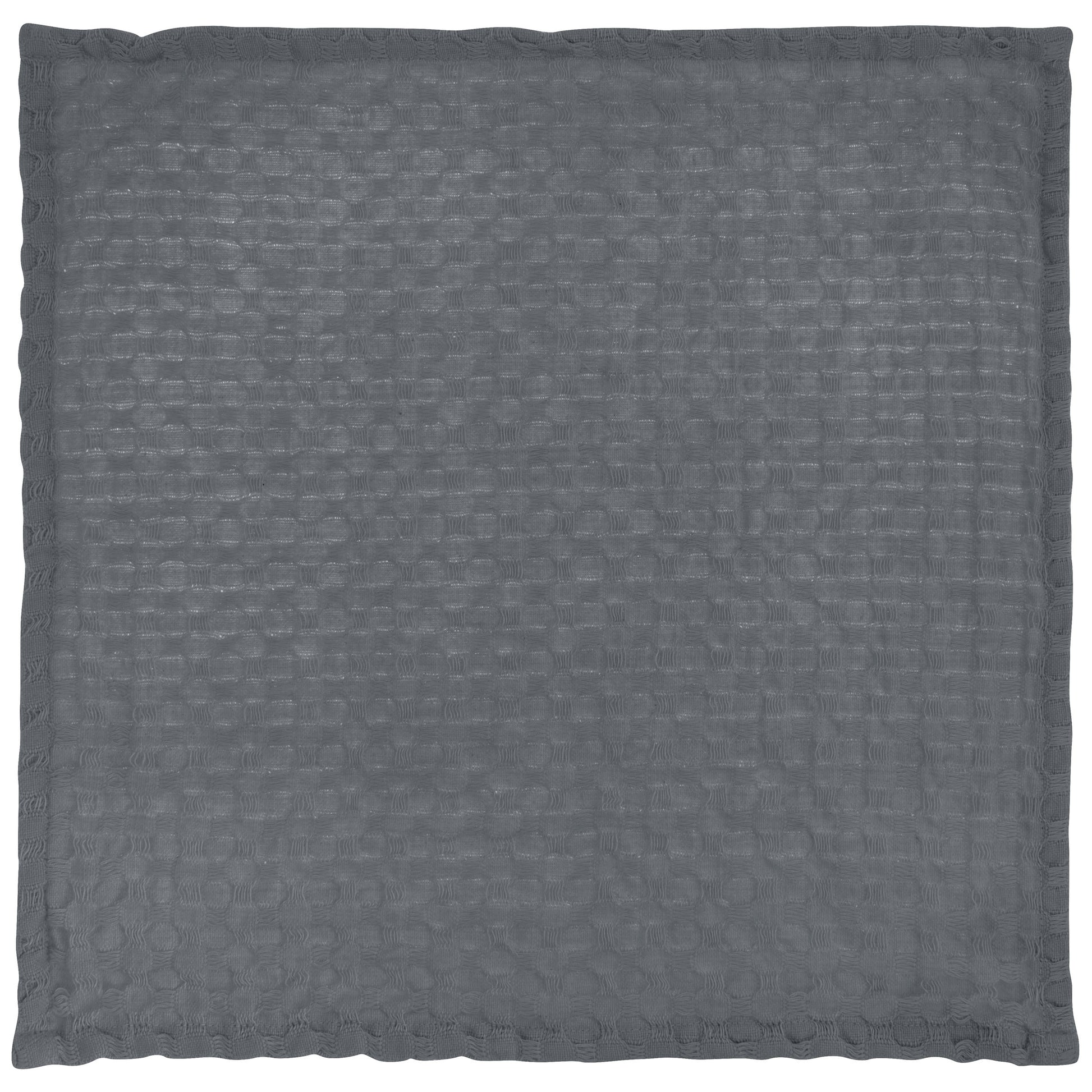 Home Waffle Weave Dishcloth Set With Canvas Holder dark gray dishcloth view. 
